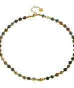 JULIETA India Agate Stones & Gold Necklace, Green, original image number 5