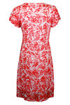 Spilt Flutter Sleeve Lace Midi Dress, Coral, original image number 1