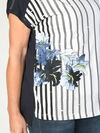 Floral Stripe Shirt, Navy, original image number 1
