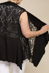 Sleeveless Lace Cardi, Black, original image number 1