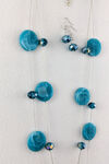 Gwen Necklace and Earrings Set, Blue, original image number 1