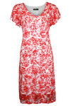 Spilt Flutter Sleeve Lace Midi Dress, Coral, original image number 0