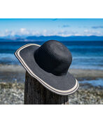 Wide Brim Sun Hat, Black, original image number 1