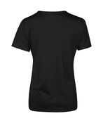 V-Neck T-Shirt with 3 Button Accent, Black, original image number 1