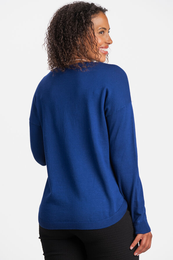 Lightweight Knit Pullover , Blue, original image number 1