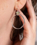 Dangle Hoop Earring, Silver, original image number 0