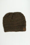 Cable Knit Beanie , Olive, original image number 0