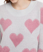 Pink Hearts Autumn Sweater, Pink, original image number 2