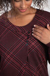 Crossover Plaid Tunic, Red, original image number 2