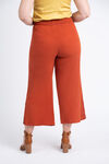 Wear 2 Ways Wide Leg Pant w/ Side Slits, Orange, original image number 2
