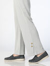 Beaming Button Flare Pants, Taupe, original image number 1