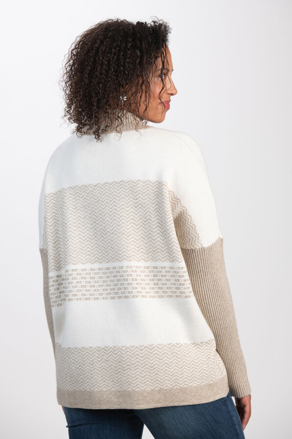 Poncho Sweater, Beige, original image number 1