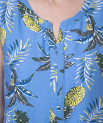 Sleeveless Pineapple Blouse, Blue, original image number 2