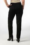 Basic Pull-On Knit Taper-Leg Stretch Jegging Jeans, Black, original image number 2