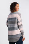 Space Dyed Striped Sweater, Pink, original image number 1