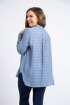 Long Sleeve Invisible Stripe Blouse, Navy, original image number 2