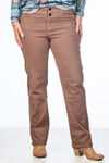 Straight Brown Ankle Pants, Brown, original image number 0