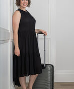 Tiered Ruffle Hi-Lo Dress, Black, original image number 0