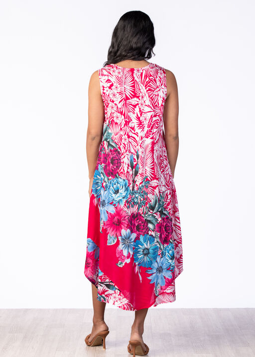 Floral Flare Dress, Pink, original
