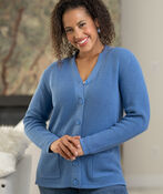 Button Front Tight-Knit Cardigan, , original image number 0