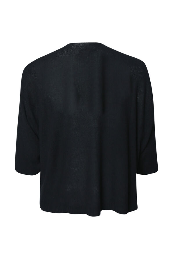 Half Sleeve Cardigan, Black, original image number 1
