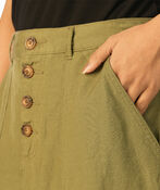Safari Linen Skirt, Olive, original image number 2