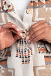 Hooded Aztec Jacket , Brown, original image number 4