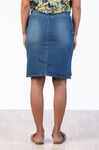 Slit Denim Skirt, Denim, original image number 2