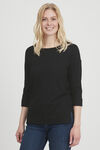 ¾ Sleeve Knit Pullover , Black, original image number 0