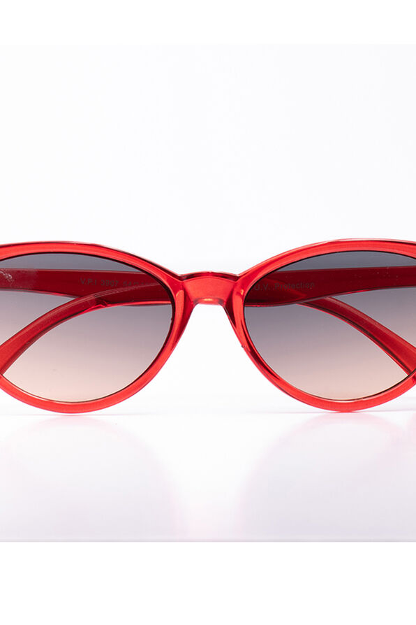 Cat Eye Sunglasses, Red, original image number 0