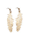 Feather Earring Jewelry, Gold, original image number 0
