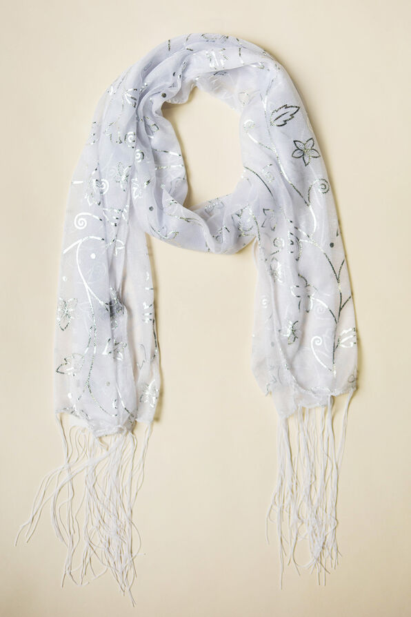 Silver Linings Scarf, White, original image number 0