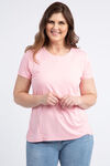 Relaxed Fit Crewneck Tee, Pink, original image number 0