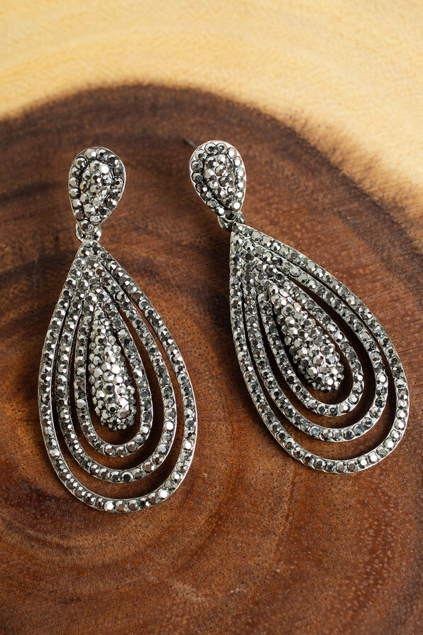 Chandelier Drop Earrings, Silver, original image number 1