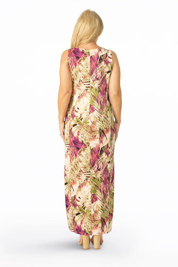 Floral Keyhole Maxi Dress, Pink, original image number 1