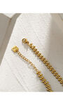 FANIA Leafy Patterned Bold Chain Necklace, Gold, original image number 3