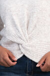 Knotted Waist Sweater, Oatmeal, original image number 2