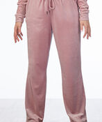 BabyPink Velour Sweatpants, Pink, original image number 0