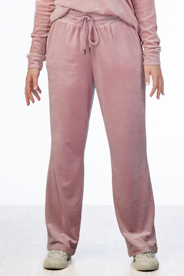 BabyPink Velour Sweatpants, Pink, original image number 0