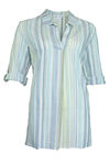 Nora Tunic with 3/4 Sleeves, Blue, original image number 0