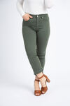 Sophia Micro Flare Crop Jeans, Green, original image number 0