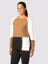 Vosh Colorblock Sweater, Tan, original image number 0