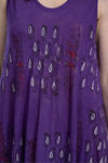 Sleeveless Midi Tie-Dye Dress, Purple, original image number 2