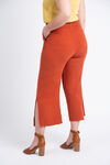 Wear 2 Ways Wide Leg Pant w/ Side Slits, Orange, original image number 1