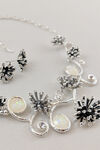 Brilliant Bursts Necklace and Earrings Set, Silver, original image number 2