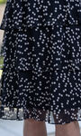 Tiered Polka Dot Dress, Black, original image number 2
