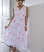 Sleeveless Tiered Eyelet Maxi Dress, Pink, original image number 1