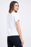 French Terry Short Sleeve Sweater , White, original image number 2