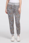 Leopard Ankle Chic Joggers, Grey, original image number 0
