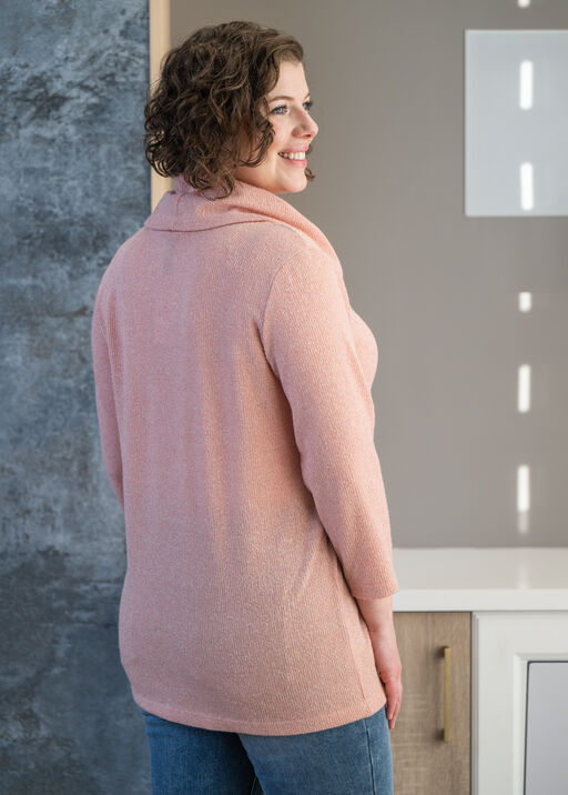 Stretchy Cowl Sweater, Pink, original